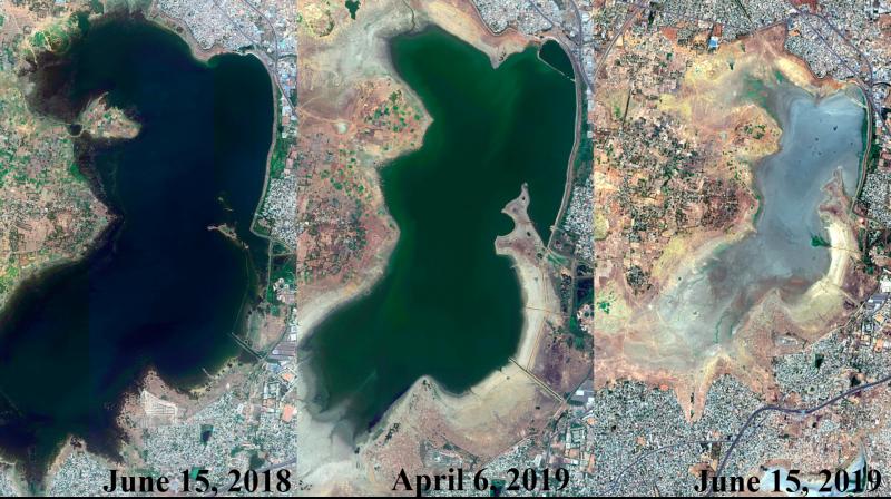 Watch: Time-lapse video shows Chennaiâ€™s Puzhal lake drying up in months