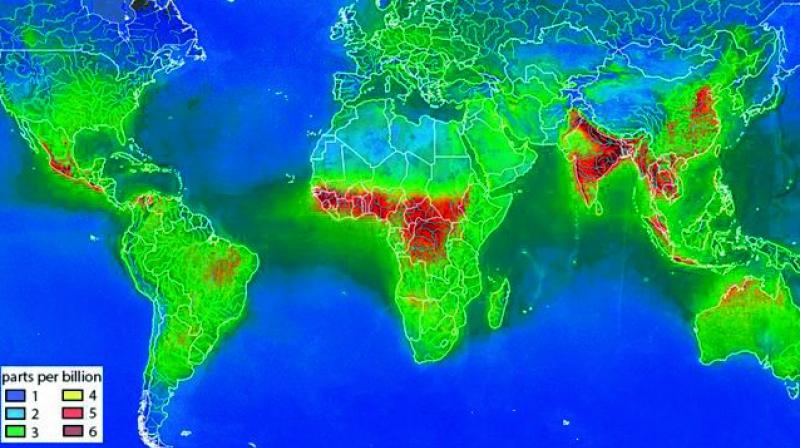 Satellite images have show toxic gas envelopes sky over India