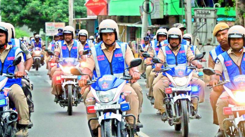 Chittoor police deploys 63 Blue Colt bikes â€˜Bhadraâ€™