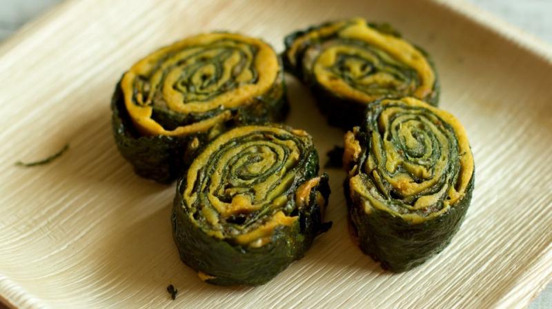 Monsoon special: Crispy fried colocasia leaves rolls