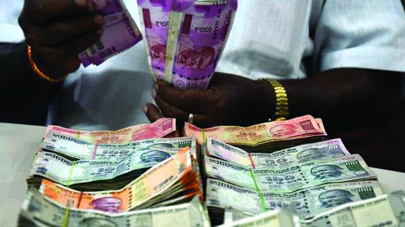The rupee ended higher by 42 paise at 69.25 on Monday compared to its previous closing.