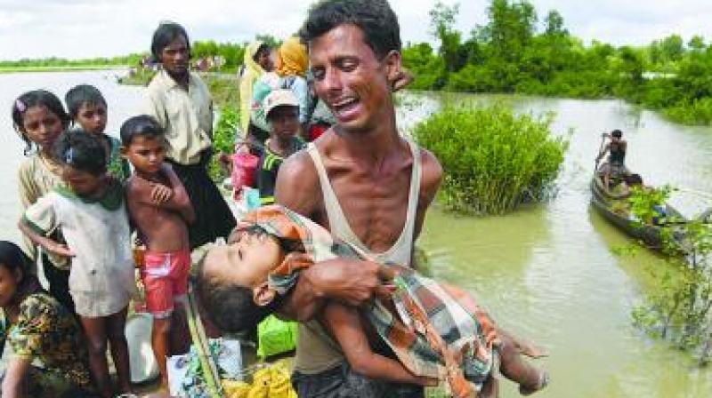 Nearly 700,000 Rohingya have fled their villages into Bangladesh since the Myanmar militarys crackdown following Aug 25 attacks by Rohingya insurgents. (Photo: File/Representational)