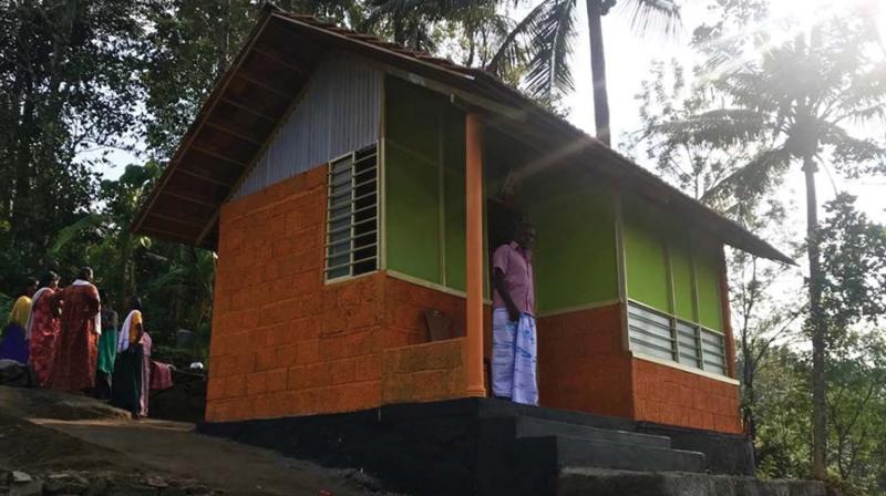 One of the cabin houses built for flood affected
