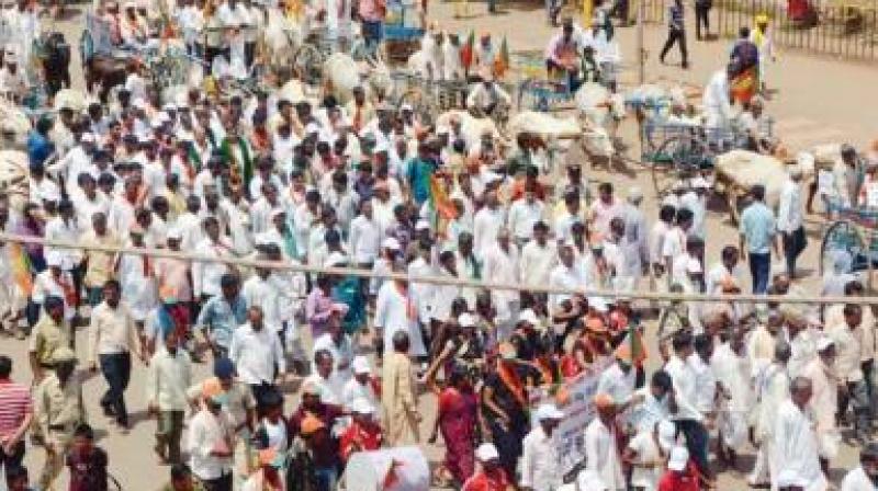 In Bagalkote today, angry flood victims rally for relief