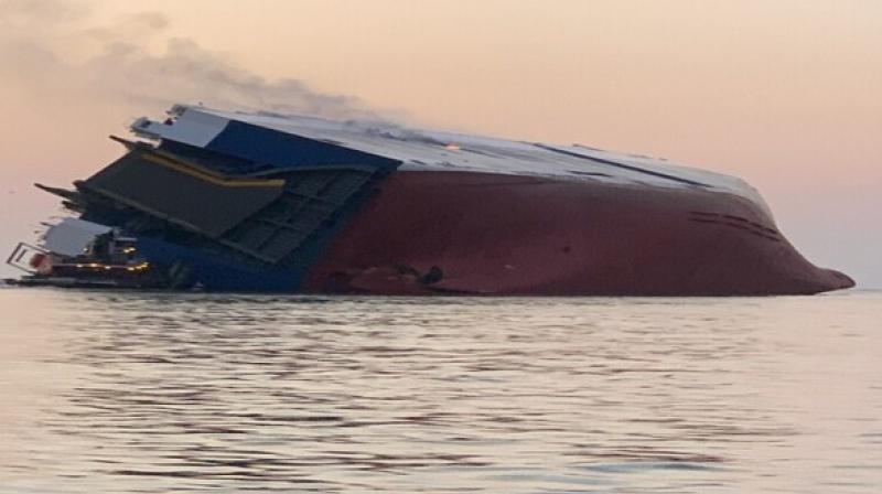 20 rescued, 4 missing after cargo ship capsizes off Georgia coast
