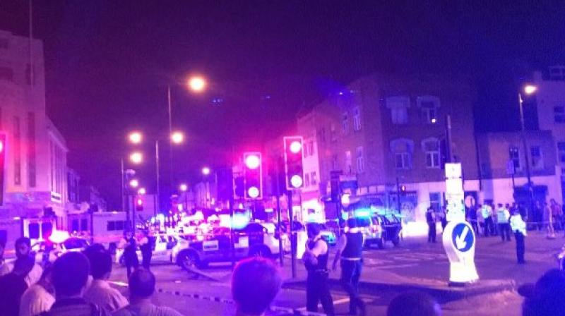 Metropolitan Police said officers were called to the scene on Seven Sisters Road at 12:20 a.m. Monday. (Photo: Twitter)