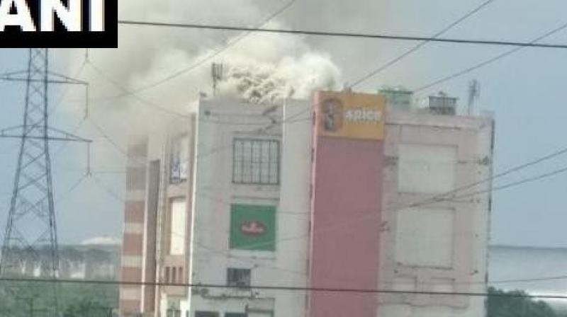 Fire at Spice Mall in Noida, firefighting ops underway