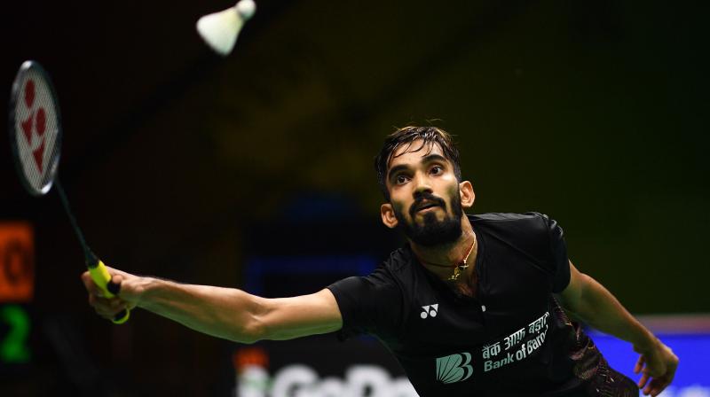 Srikanth, seeded fifth, recovered from a slump during the hard-fought contest to see off Spains Pablo Abian 21-15 12-21 21-14 in a second-round match that lasted 62 minutes. (Photo: AFP)