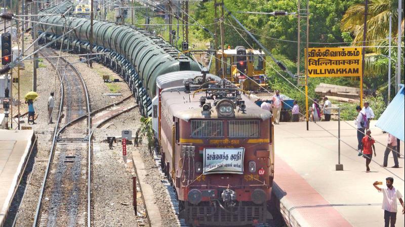 Water train from Jolarpet quenches Chennai thirst, a bit