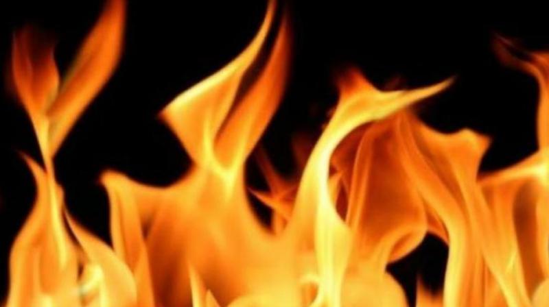 Fire breaks out at Subisu office in Baluwatar in Nepal