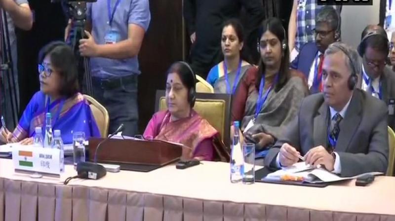 Afghanistan, terrorism top Sushma Swaraj\s speech at SCO meet