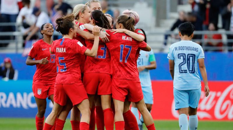 Morgan scores five as U.S. beat Thailand with record 13-0 win