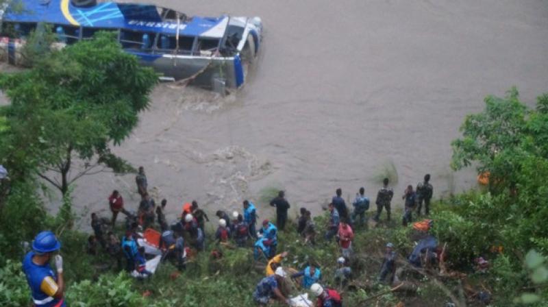 3 dead, 23 missing as bus plunges into Trishuli River in central Nepal