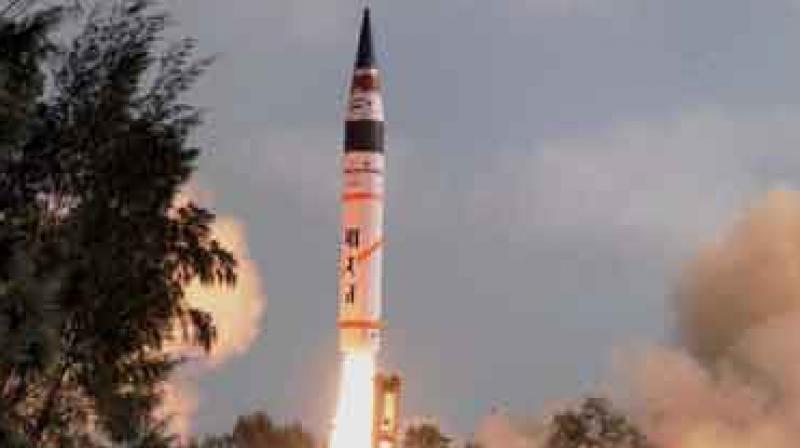 The report attributed the sale of the equipment to Pakistan to India testing the most advanced nuclear-ready intercontinental ballistic missile (ICBM) Agni-V with a range long enough to hit Beijing or Shanghai. (Photo: PTI/File)