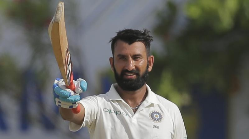 Pujara struck a crucial knock of 153 runs to help India put up a total of 600 in the first innings.  (Photo: AP)