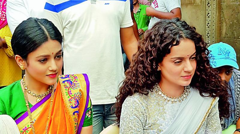 Actress Mishti with Kangana Ranaut in Manikarnika  The Queen of Jhansi.