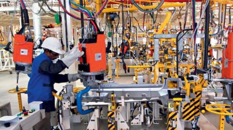 Indias manufacturing sector activity fell to a four-month low in February