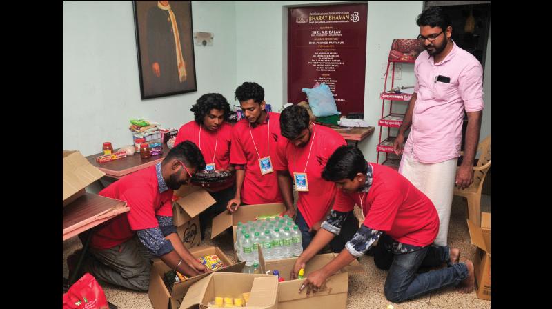 Flood relief collection centres in Thiruvananthapuram