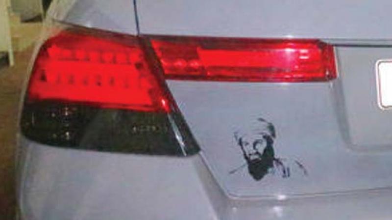 Police seizes car with Osama Bin Laden sticker in Kollam