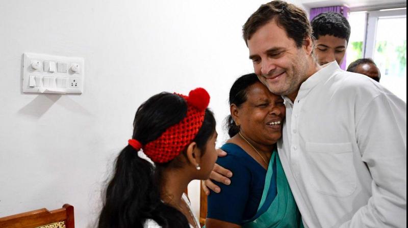 Rahul Gandhi meets Rajamma during thanksgiving visit to Wayanad