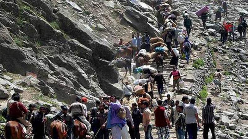Ahead of Shahâ€™s Kashmir visit, forces plan to deal with any attack on Amarnath Yatra