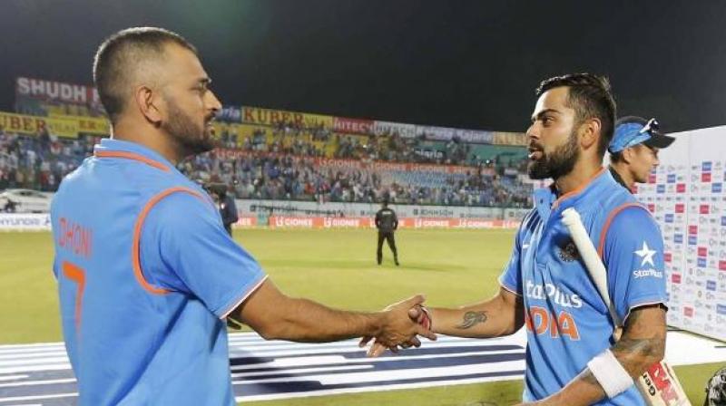 Virat Kohlis 134-ball knock was ably complemented by an under-pressure skipper MS Dhoni (80 off 91) as the duo forged a 151-run partnership off 163 balls to seal Indias seven-wicket win over New Zealand. (Photo: BCCI)