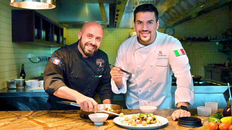 Chefs Marouane Rahali and Nicola Costa