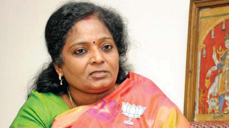 BJP Tamil Nadu unit chief Tamilisai Soundararajan.