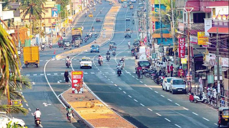 File picture of a stretch widened during the reach one of first phase of Karamana-Kaliyikkavila highway.