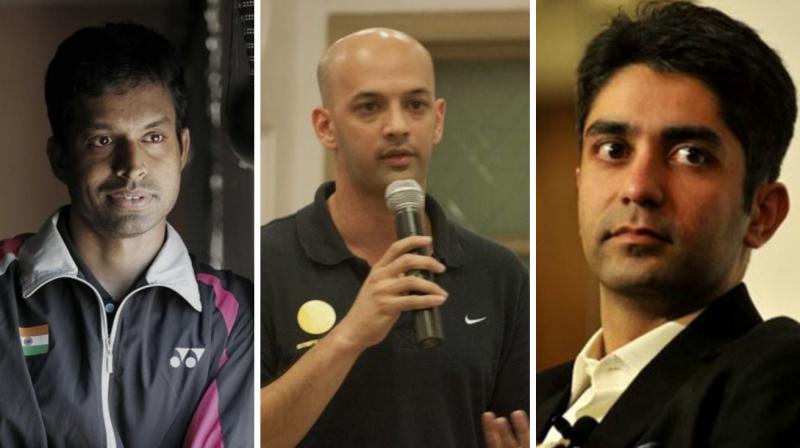 Abhinav Bindra, Pullela Gopichand and Viren Rasquinha were the three former sportspersons named in the eight-member task force. (Photo: PTI/ Twitter)
