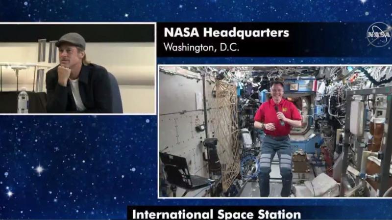Watch: Brad Pitt calls up astronaut at ISS, asks â€˜Did you spot Indian moon landerâ€™?