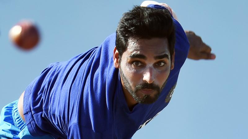Bhuvneshwar has currently not been named in the 18 member squad for the first three Tests \as his condition is being assessed by the BCCI medical team\. (Photo: AFP)