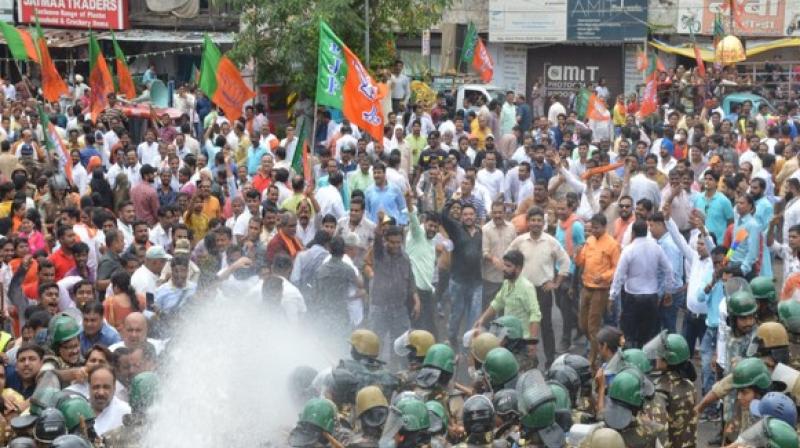 Madhya Pradesh: BJP holds statewide protest against Kamal Nath govt