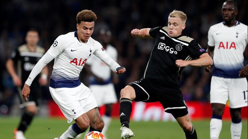 UCL 2018-19: Donny van de Beek scores early goals to give Ajax 1-0 win over Spurs
