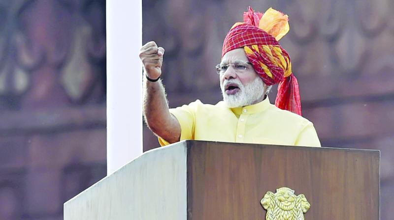 Vowing to continue the crackdown on black money, Prime Minister Narendra Modi on Tuesday said Rs 1.75 lakh crore (Rs 1.75 trillion) deposits in banks post note-ban as well as 18 lakh people with income beyond known means are under scrutiny.