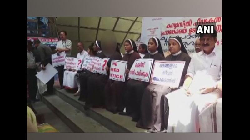 Protesting nuns question delay in filing of chargesheet against Bishop Mulakkal