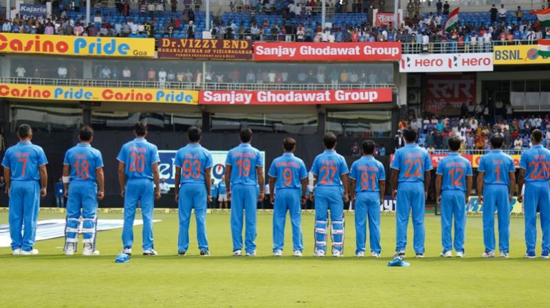 In the fifth and final ODI against New Zealand, Indian cricketers took field sporting jerseys with their mothers name on it. (Photo: BCCI)