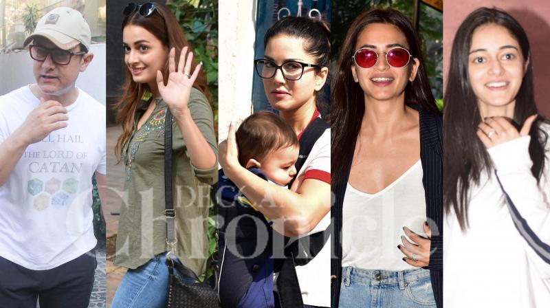 City of Stars: Aamir Khan, Dia Mirza, and Sunny Leone with kids spotted