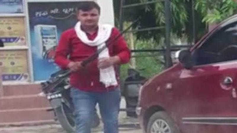 Caught on Camera: Youth openly fires shots in Prayagraj, probe underway