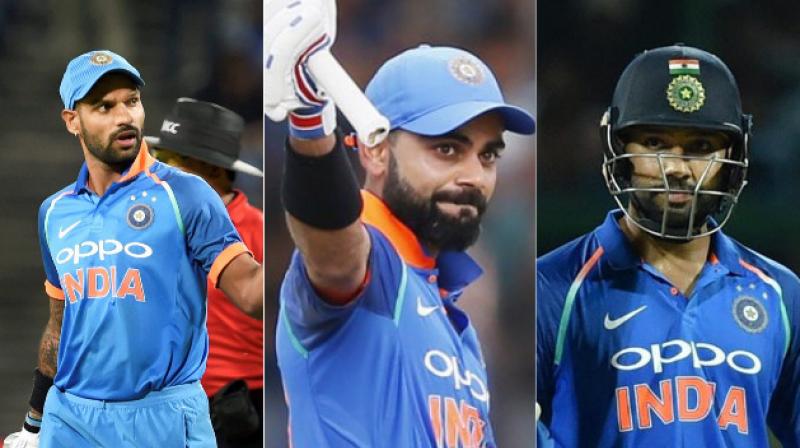 ICC T20 rankings:Virat Kohli stays on top, Rohit Sharma and Shikhar Dhawan move up