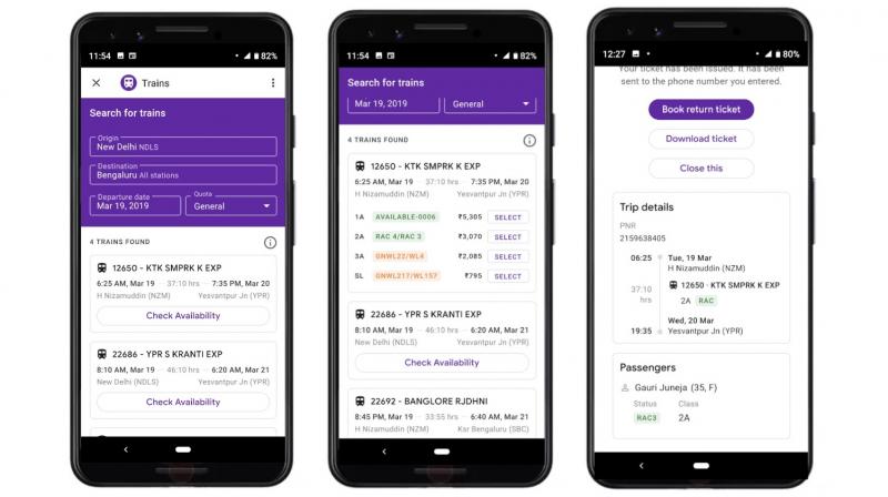 Now book your train tickets in India through Google Pay