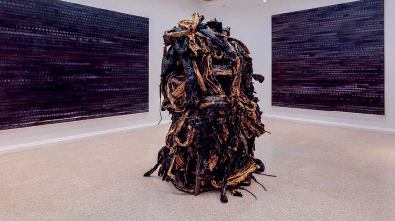 African-American artist Mark Bradfords Tomorrow is Another Day reveals his concern for the intense uncertainty circling the state of affairs in the world and particularly the US today.