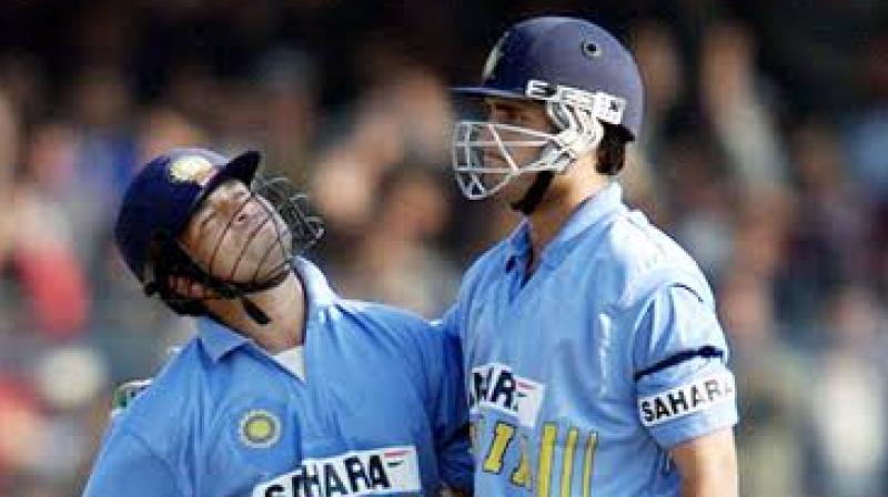 Sachin Tendulkar on Tuesday congratulated Sourav Ganguly as he is all to become Board of Control for Cricket in India (BCCI) president. (Photo: Twitter)
