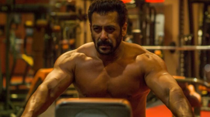 Salman Khan at workout.
