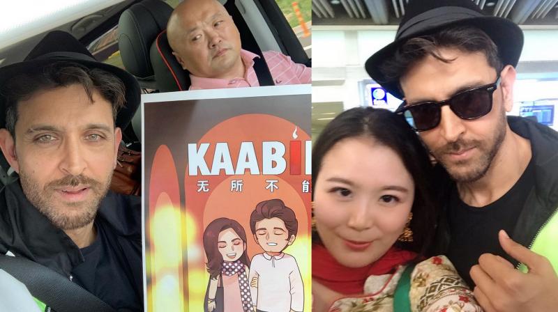 Photos: Fans go gaga over Hrithik Roshan as he arrives in China for \Kaabil\ premiere