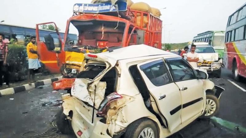 Chennai: Rash driver causes pile-up, 15 injured
