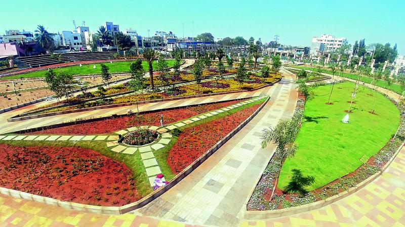 Park at Kishanbagh in Old City which is going to be opened for public next week. (Photo: DC)