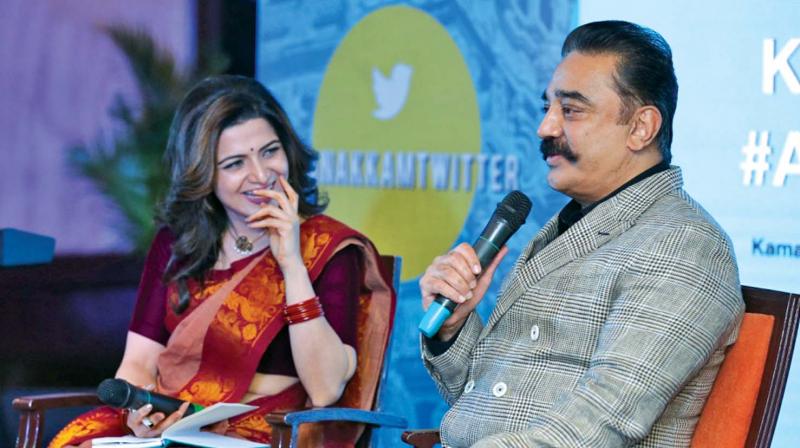 Kamal Haasan & Dhivyadharshini in a conversation at #VanakkamTwitter.