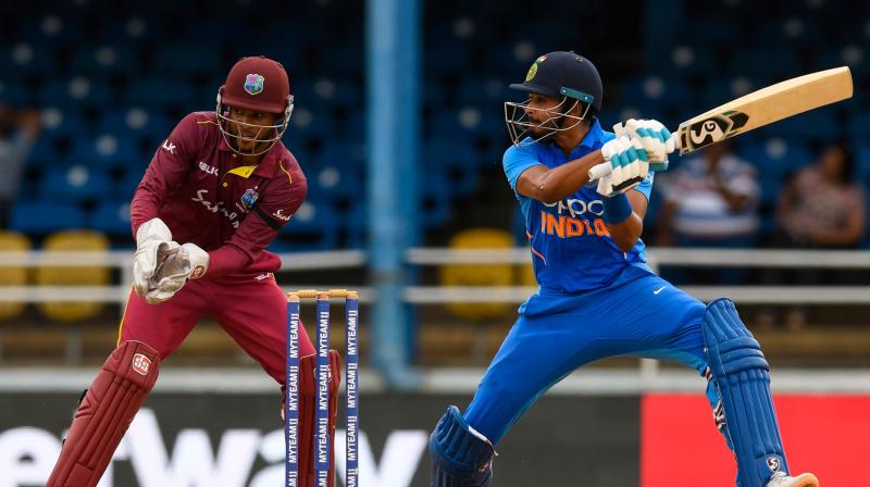 24-year-old Shreyas Iyer played a big role in Indias 2-0 series win against the West Indies, ably supporting captain Virat Kohli, who excelled with back- to-back centuries. (Photo:AFP)