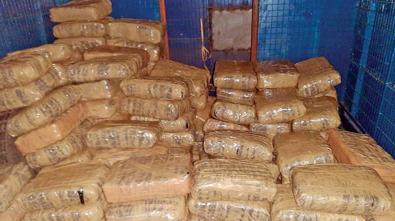 Chennai: 350 kg of ganja recovered from an abandoned vehicle